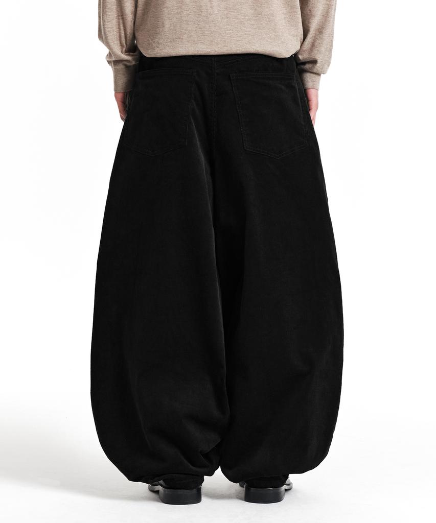 Gicheol Cord Duroy Balloon Pants (Black)
