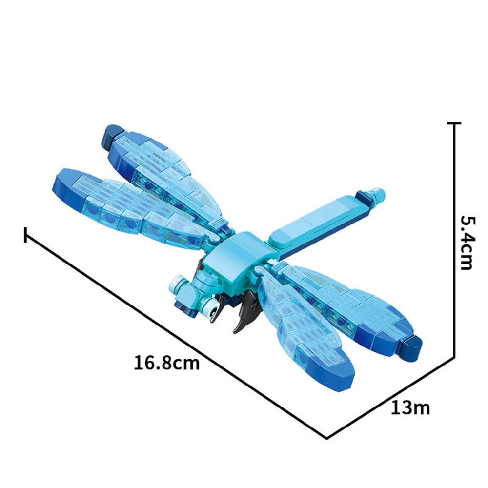 Insect World Animals Figures Ladybug Bee Dragonfly Butterfly Mantis Micro Building Blocks Bricks Kits Toys For Children Gifts