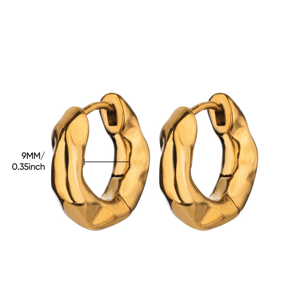 

Stainless Steel Pendientes Earrings for Women Gold Color New In Geometric Small Hoop Earrings 2024 Trend Wedding Zircon Gift