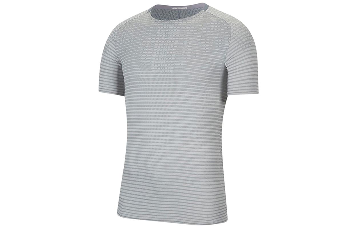 Nike T Shirts Men s Light Gray Crew Neck Moderate Straight Fit CJ5345-084 S