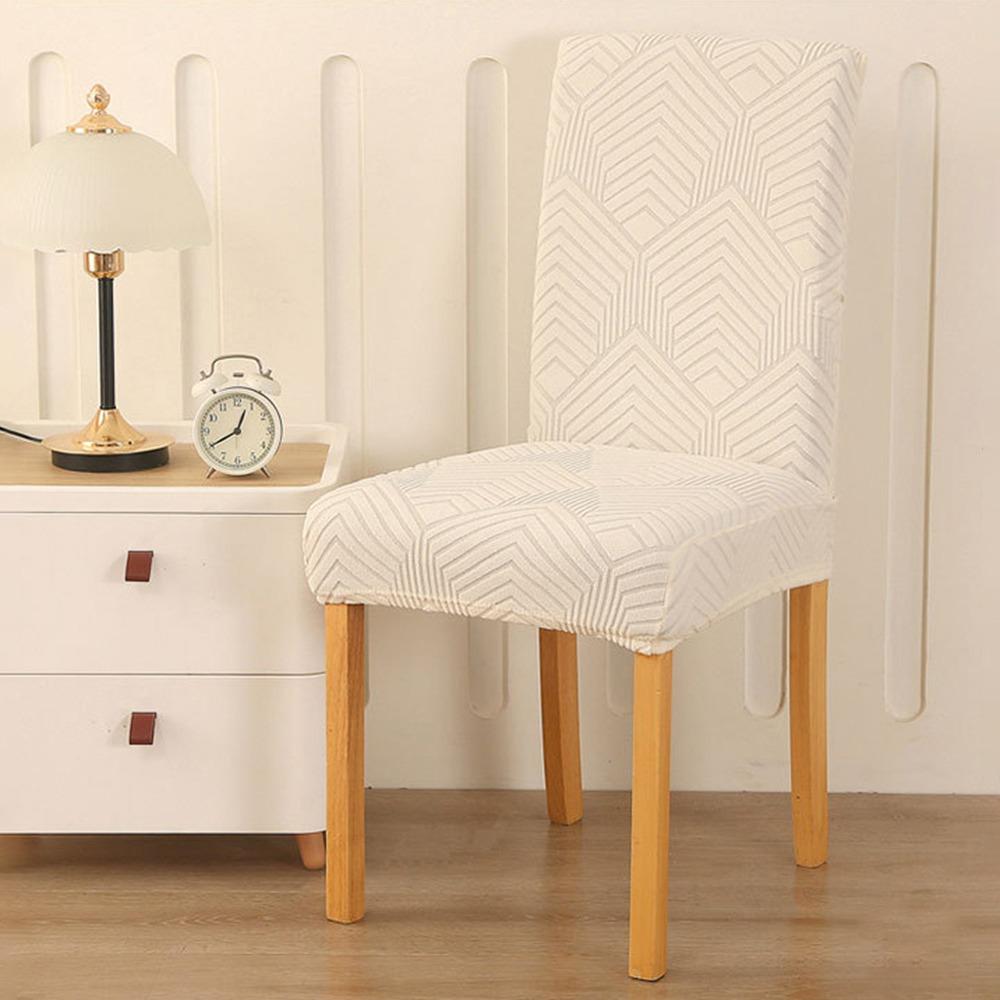 Durable Elastic Stretch Dining Chair Cover Waterproof Solid Color Seat Covers Dustproof Parson Chair Slipcovers Household