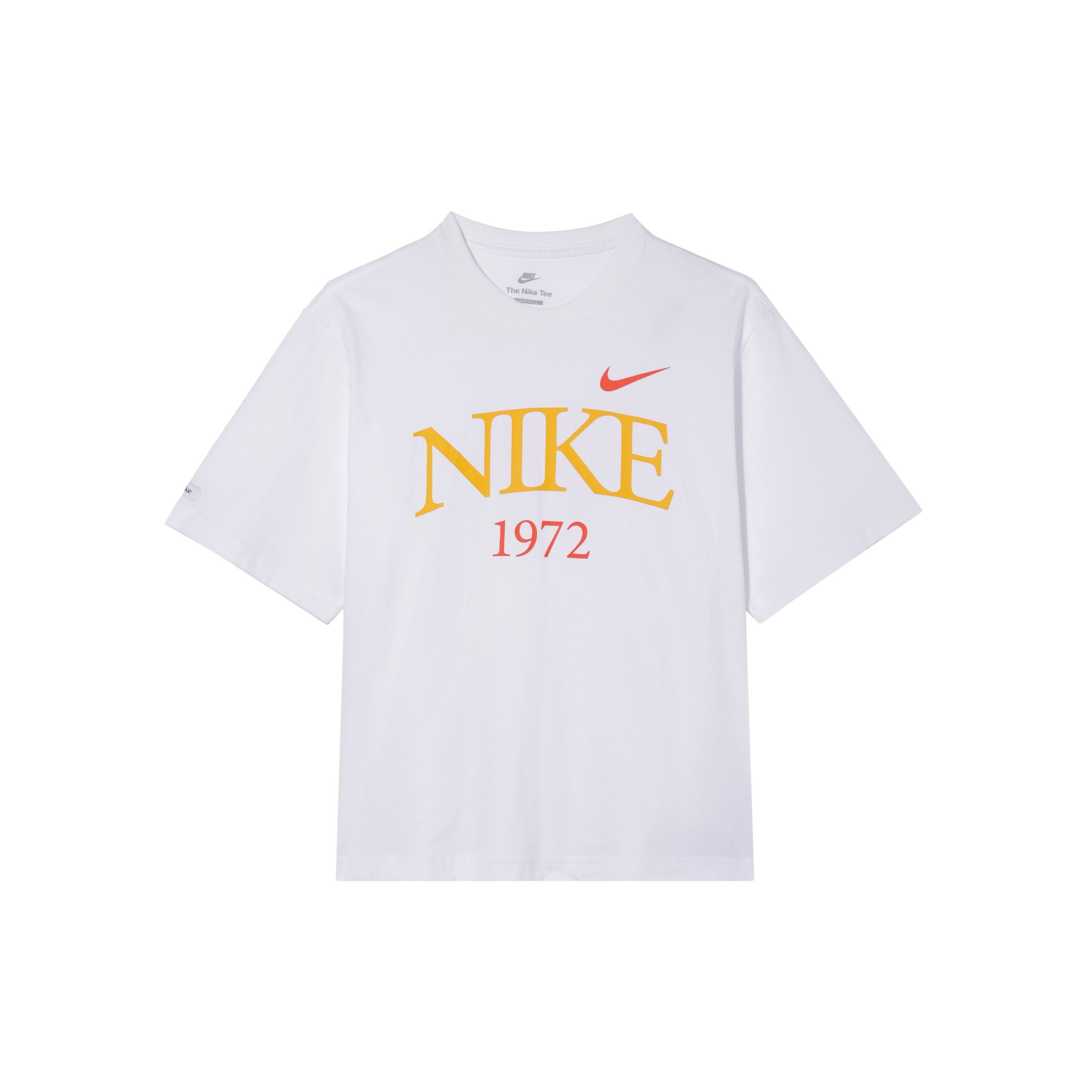 

Nike Sportswear Classics Буквенно-цифровой повседневный пуловер с круглым вырезом Футболка с короткими рукавами Женские топы Белые FQ6601-101 M