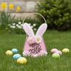 Tragbare Stoff-Oster-Tragetasche Hasenohrenform Blumen-Dekoration Hasenohren-Korb Häschen-Dekorationskorb Osterfeier