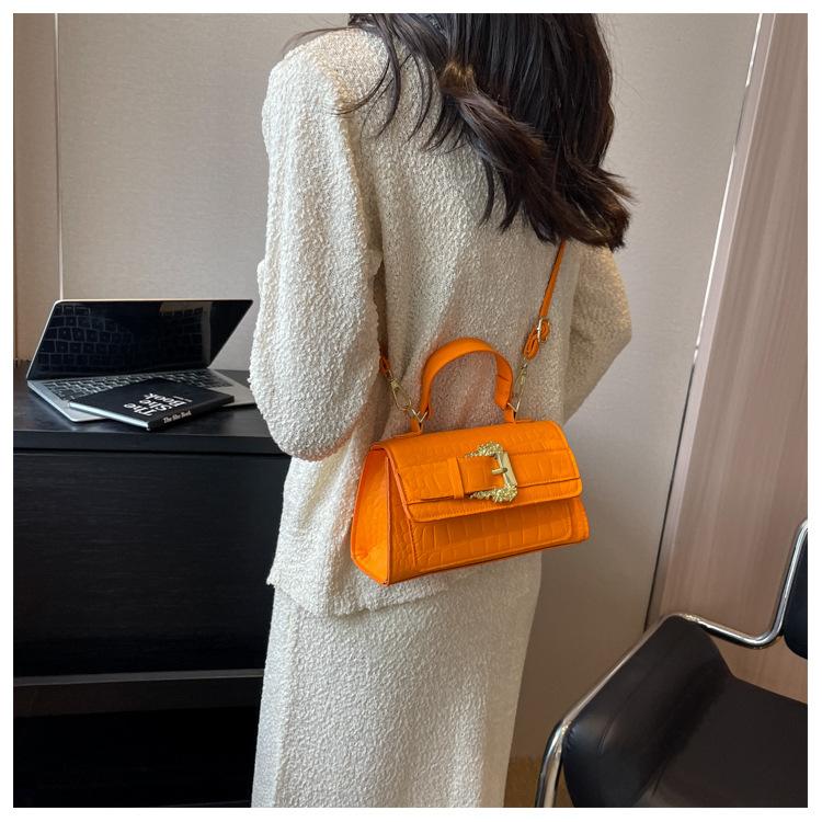 Faux Leather Crossbody Bag for Women, Minimalist Single Strap Shoulder Purse, Soft Square Handbag