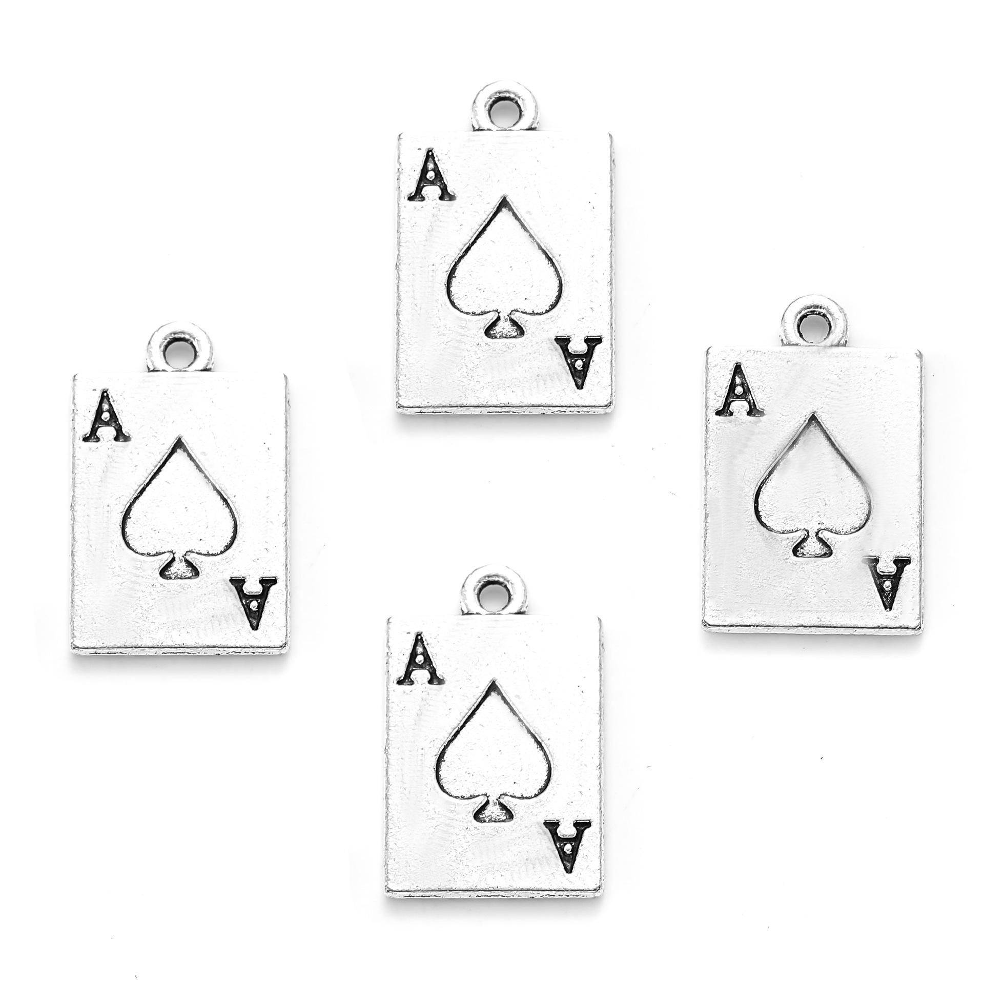 

Ювелирные изделия из сплава своими руками 20x12MM Пика Покерная карта Подвеска Ожерелье Аксессуары