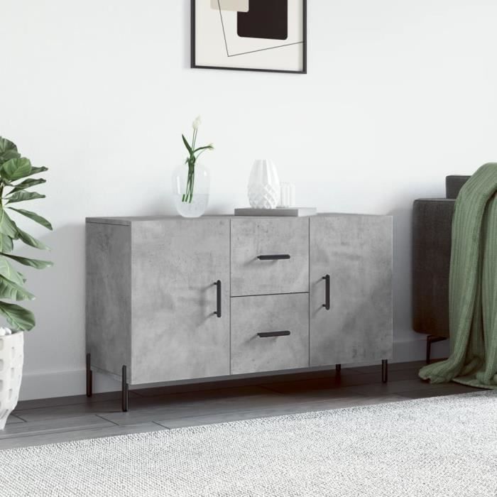 VidaXL Buffet gris béton 100x36x60 cm bois d'ingénierie 828184