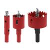 M42 Red Bi-Metal Hole Saw Set for Plasterboard and Woodworking