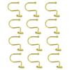 Decorative Drapes Hooks Decorative Metal Shower Curtains Hooks 12X Rust Proof Drapes Hangers Bathroom Supplies For Bedroom Home