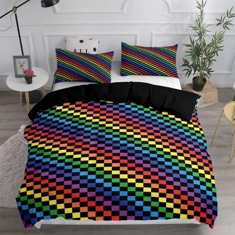 Artistic Loving Heart Duvet Cover Sets Kids,Twin Full King Bedroom Set Geometric Bed Set Cotton Home Textile Bedroom Set Queen