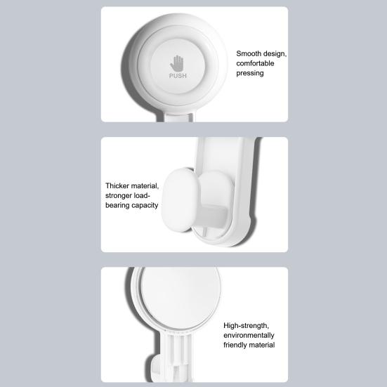 Towel Hanger Heavy Duty Suction Cup Shower Hook Strong Load-bearing Rotatable Easy To Install Kitchen Bathroom Wall Hook