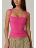 2025 European & American Women's Trendy Square Neck Slim Sleeveless Vest