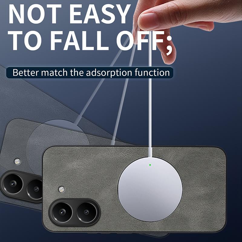 Leather Texture Wireless Charging Magnetic Case For Xiaomi Poco X8 Pro Max PocoX8ProMax PocoX8Pro G ShockProof Phone Cover