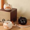 Ceramic Coffee Mug 210ml Cute Cat Espresso Cup with Tail Handle Microwave Dishwasher Safe