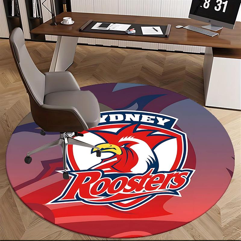 Sydney Roosters,Rugby Team Logo Chair mat Round Rug Office carpet,Non slip, Suitable for Living Rooms, Bedrooms Decor1205054a