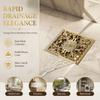 Square Bathroom Floor Drain With Strainer Antique Brass Drain Decorative Floor Drain  Bathroom