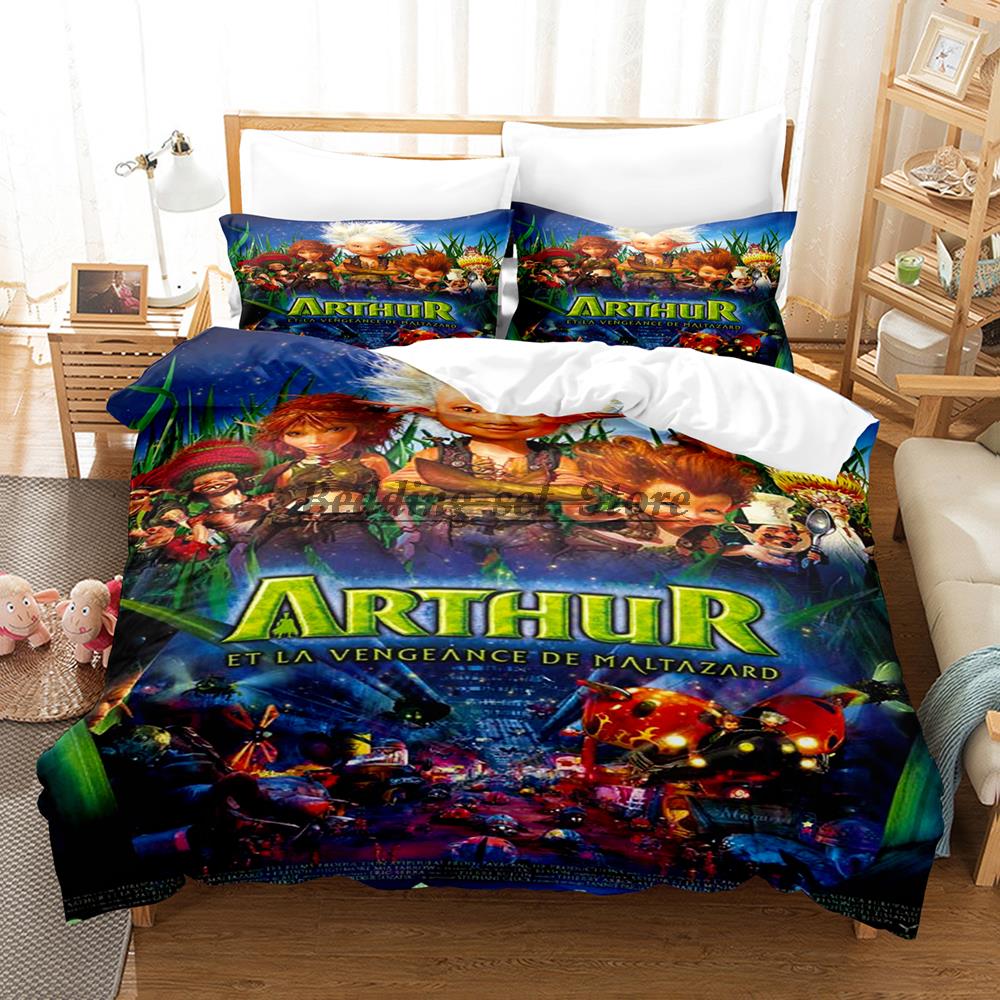 Arthur Et Les Minimoys Bedding Set Single Twin Full Queen King Size Bed Set Aldult Kid Bedroom Duvetcover Sets 2023 Bed Sheet