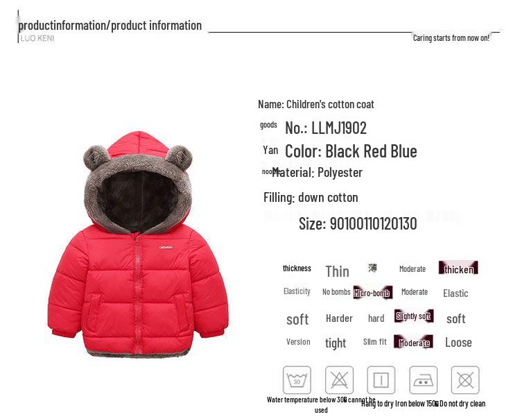 New Lambswool Cotton-Padded Jacket for Boys and Girls - Warm and Thickened Outerwear for Children