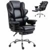 Office Chair With Footrest And Headrest In Pu Leather Foam And Metal 76x73x117 125 Cm Black