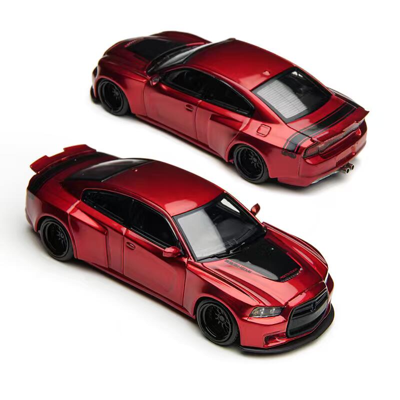 Timemicro × Psc Design 1:64 Charger  Brawler  Rot / Weiß Diecast Modellauto black