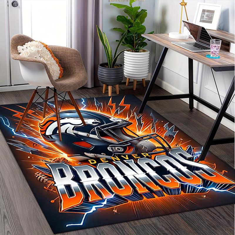 Denver Broncos Chair Mat NFL Team Logo Desk Protector for Home Office, Sofa Carpet, Living Room Decor Gift