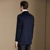 [Color woven plaid jacquard] Cashmere wool coat men's mid to long plaid business casual suit jacket