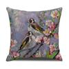 Watercolor Bird Cushion Cover Pillowcase Home Decor Office Sofa Pillowcase Home Decor Pillowcase