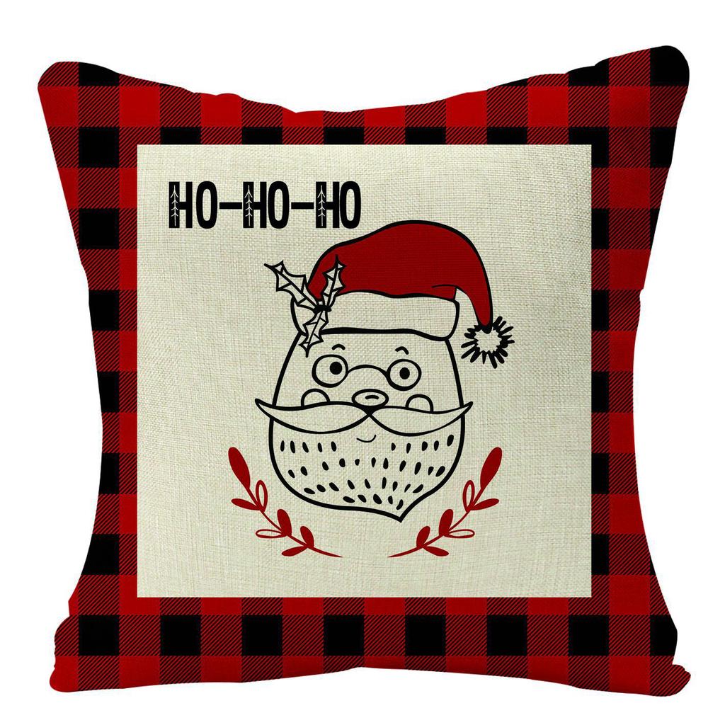 New Christmas Pillow, Linen Waist Pillow Case, Festive Home Sofa Decoration Pillow Cushion Cover