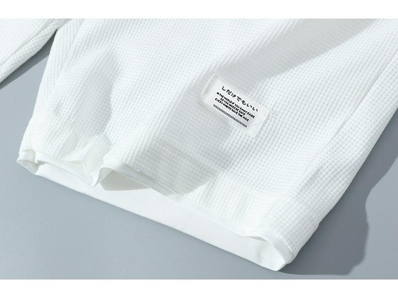 2024 Men's Sporty Summer Waffle Set: Korean Style Short Sleeve T-shirt & Shorts