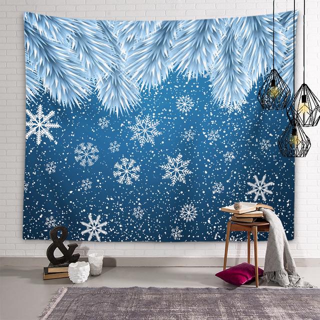 Zimní sněhová vločka vzor ledu Nástěnná dekorace Tapiserie Nástěnné umění Osobnost Tapiserie Obývací pokoj Ložnice Pokoj Domácí dekorace