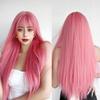 Long Straight Light Blonde Wig For Women Daily Party Highlight Brown Synthetic Layered Hair Wigs With Bangs Halloween Cosplay