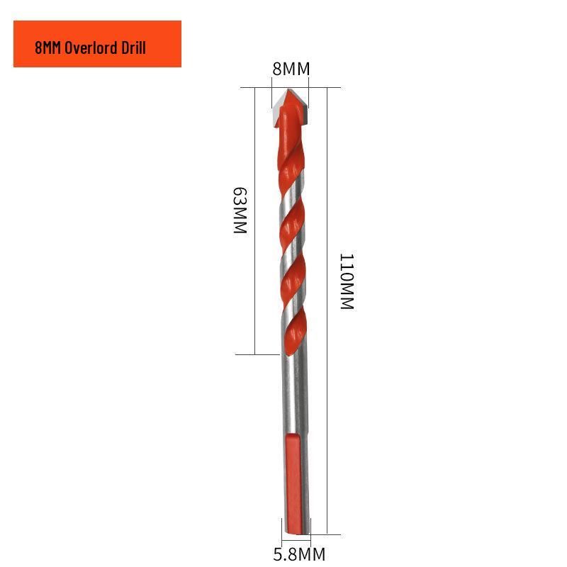 Home Improvement Ceramic Drill Bit with Triangular Handle - Suitable for Glass, Iron, Wall, and Metal Drilling