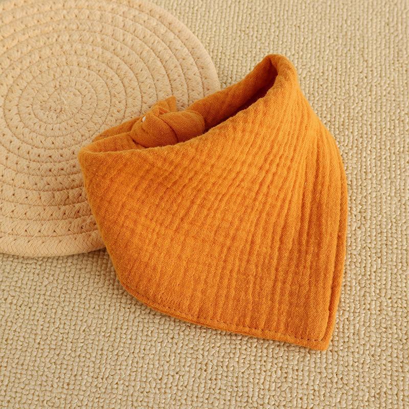 

Однотонный муслиновый хлопковый детский слюнявчик с жаткой - Для новорожденных, защита от срыгивания и дышащий