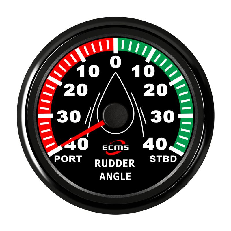 ECMS ECP Series Black 85mm 0-190 Ohm 9-32V IP67 Waterproof Marine Rudder Angle Indicator PMR3-WS-0-190