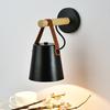 E27 Wall Mounted Pole Hanging Wooden Lamp LED Living Room Bedroom Bedside Light
