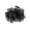Versatile Black Retro Bubble Hair Claw Clip - Acrylic & Organza