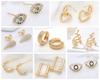 Gold Plated New Trendy Beautiful Flower Classic Post Earrings Hook For Women Stud Earring Female Jewellery Making
