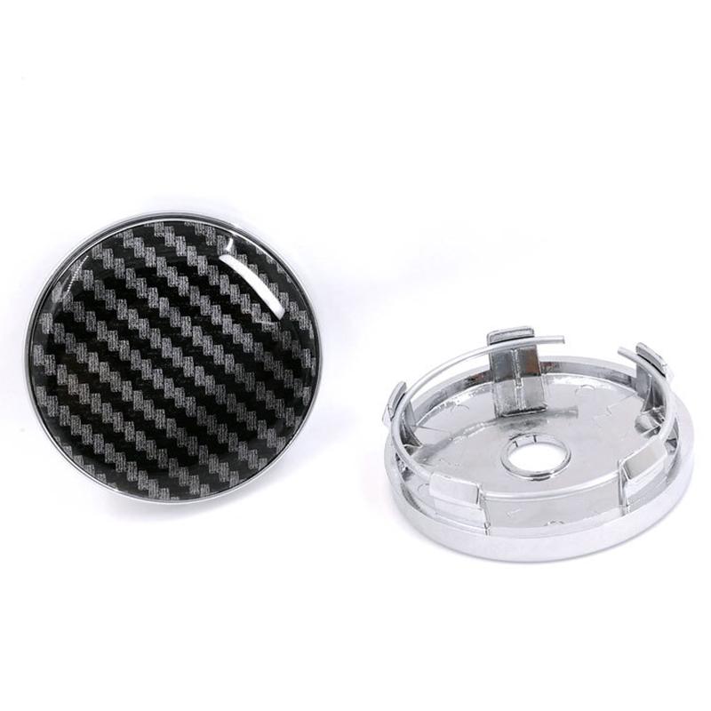 Carbon Black 57Mm 58Mm Car Wheel Hub Center Caps Auto Rim Dust-Proof Cover Emble