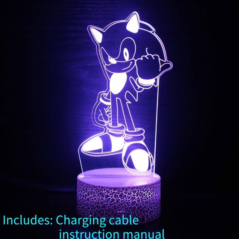 Sonic Series 3d Touch Control Colorful Night Light Ideal For Kids And Adults Gifts