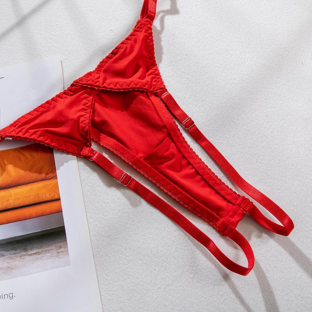 Sexy Quasten Versuchung Dessous: Hohles, freizügiges Brust- und offenes Schrittdesign