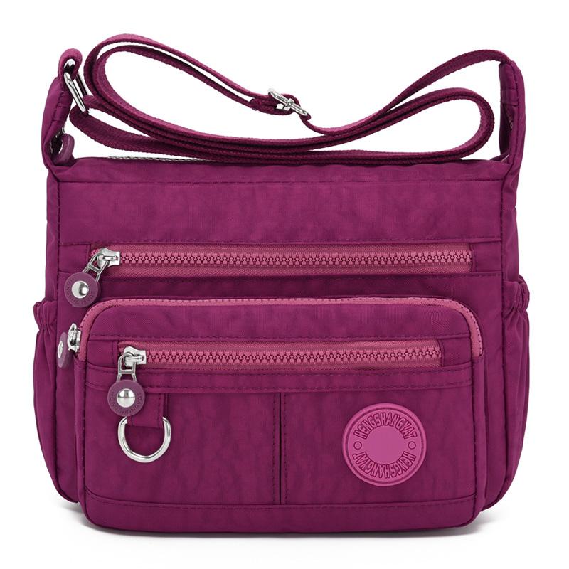 Bolsa feminina transversal grande capacidade bolsa de ombro de nylon bolsa de mãe estampada