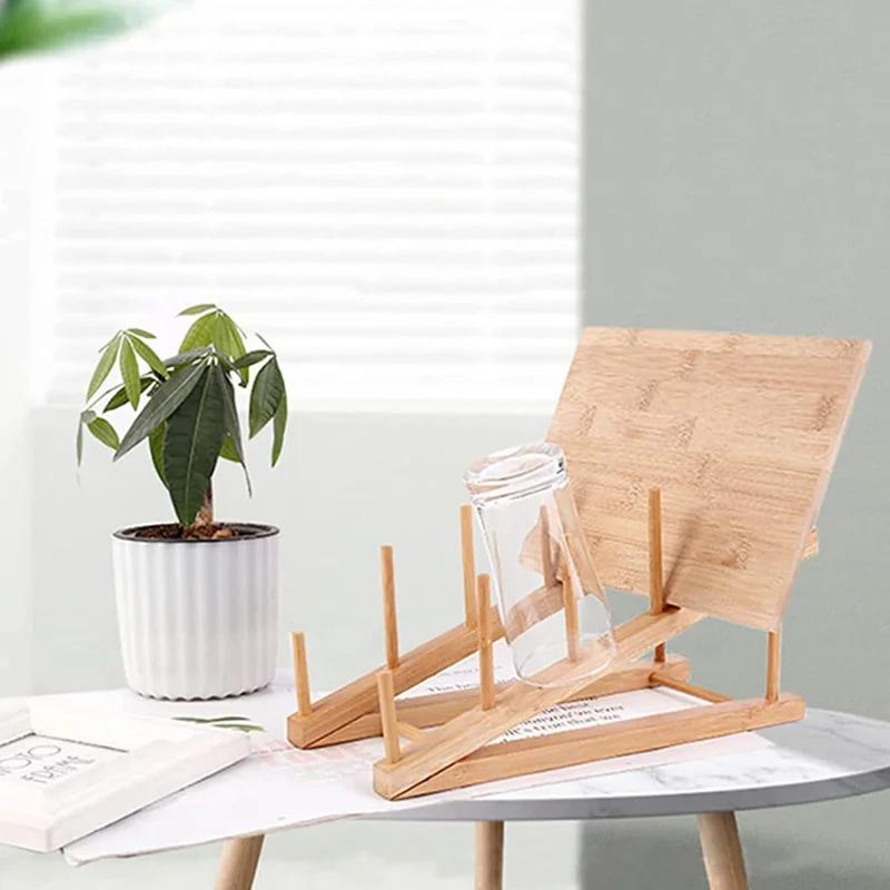 

Practical Kitchen Accessories Storage Bamboo Dish Drainboard Drying Rack Drainer Holder Bowl Cup Shelf