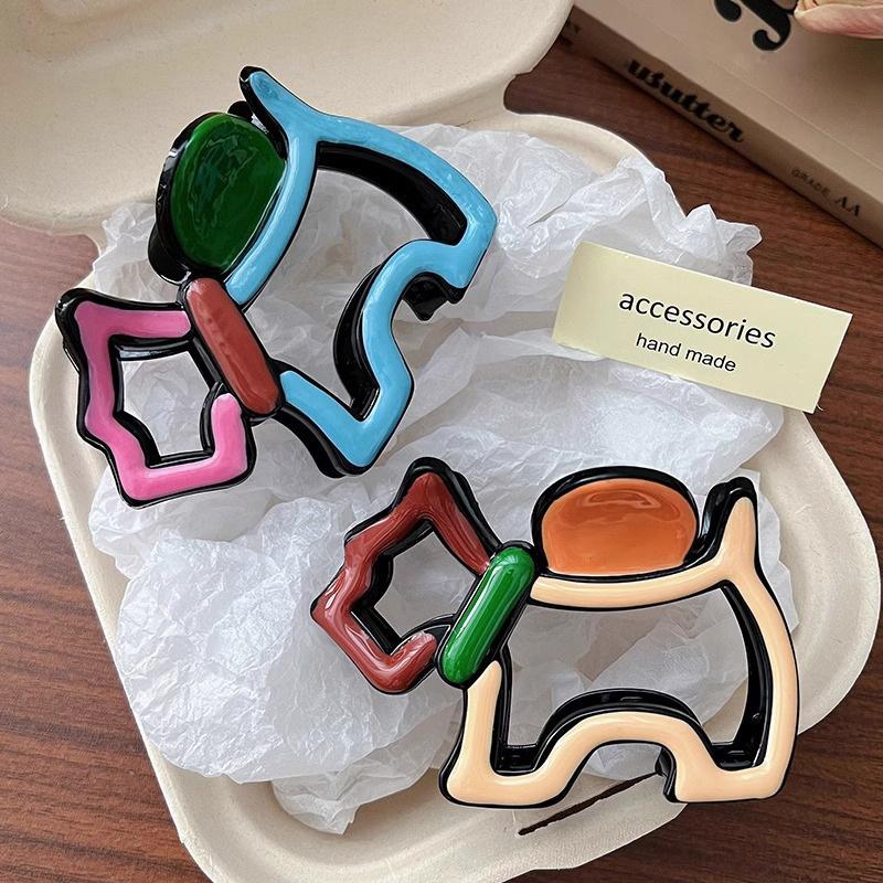 Cartoon Puppy Hair Clip Oil Painting Color Hair Gripper Creativity Hairpins Hair Accessories