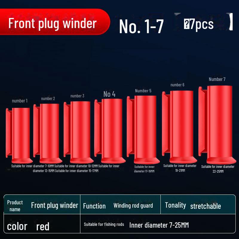 Silicone Fishing Rod Head Cover with Line Winding Stopper