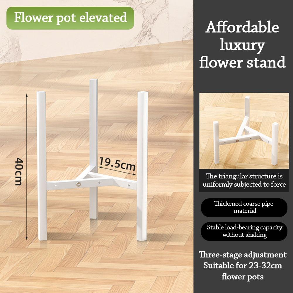 Floor-standing Flowerpot Bracket Metal Planter Shelf Stable Potted Holder Garden Display