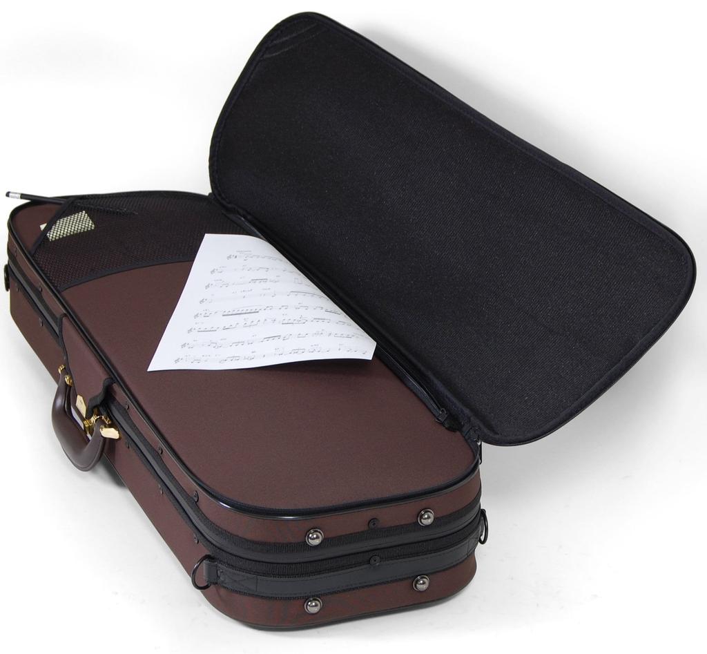 Super Light Oblong Violin Case (Square), Brown