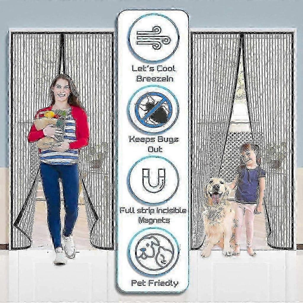 120x210 cm Mosquito Net Door with Magnetic Closure