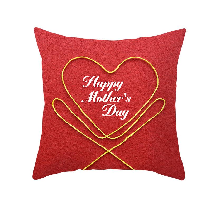 Mother's Day Pillow Peach Skin Printed Pillow Cover Sofa Cushion Cover Car Cushion Cover Home Decoration