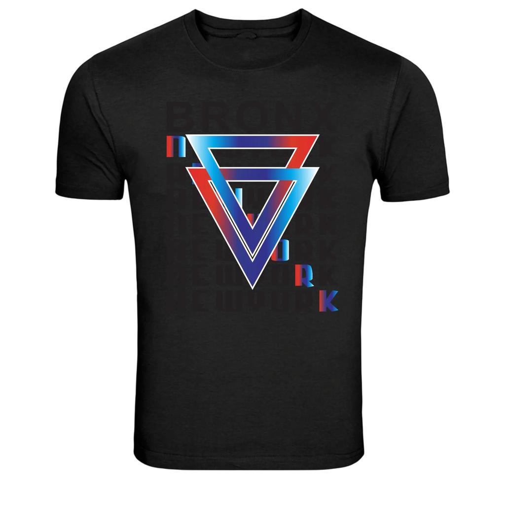 Bronx New York Geometric Triangle Urban Graphic T-Shirt