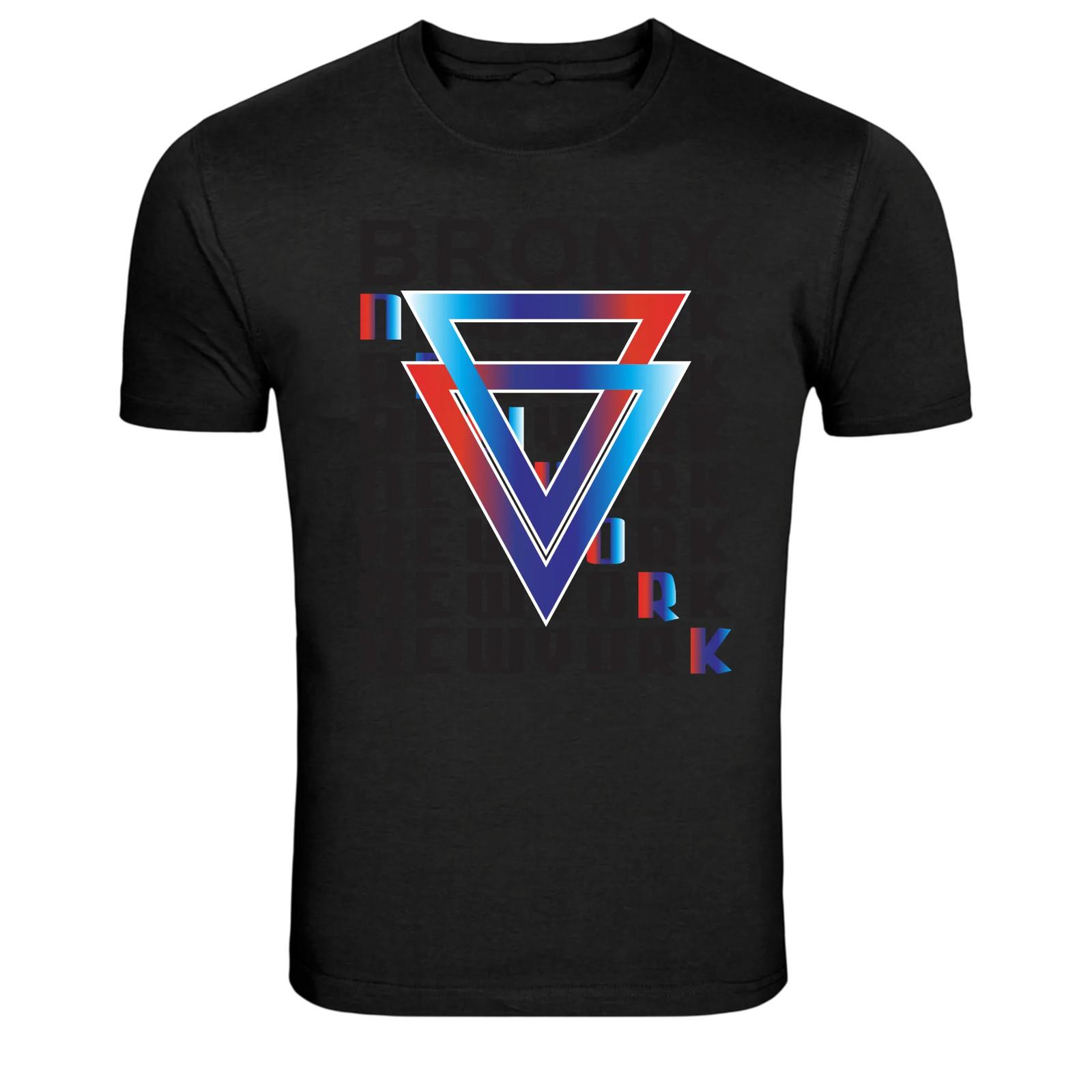 Bronx New York Geometric Triangle Urban Graphic T-Shirt XL