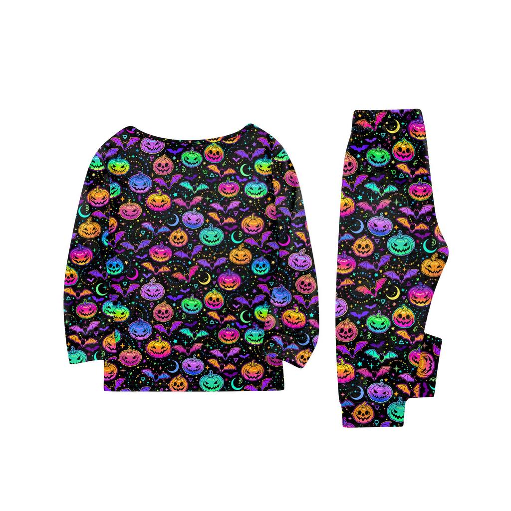 Family Matching Print Sets Pajamas Loungewear Outfits Family Matching Long Sleeve Tops+Pants Set